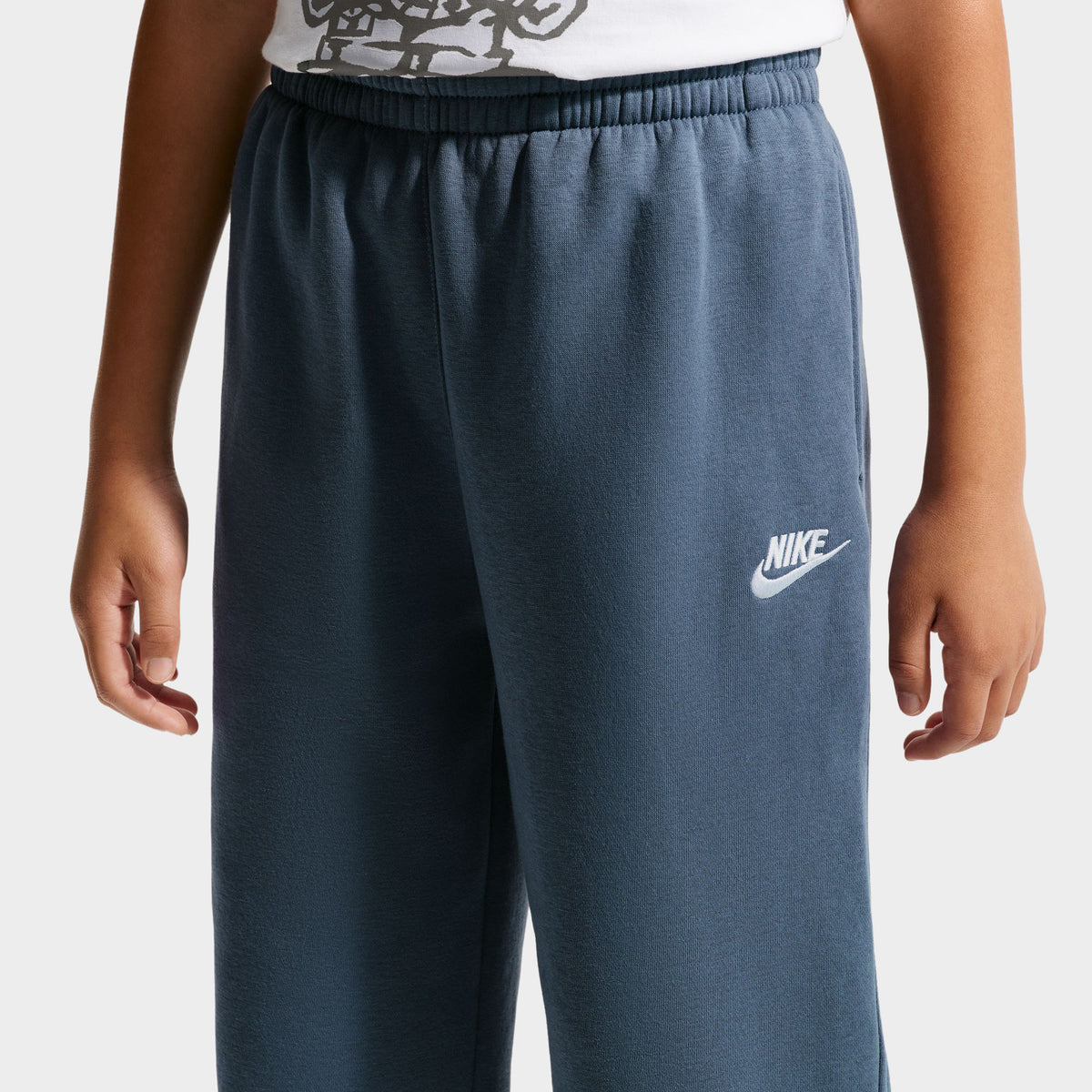 Nike Junior Pantalon Club Polaire à ourlet ouvert / Bleu diffusé