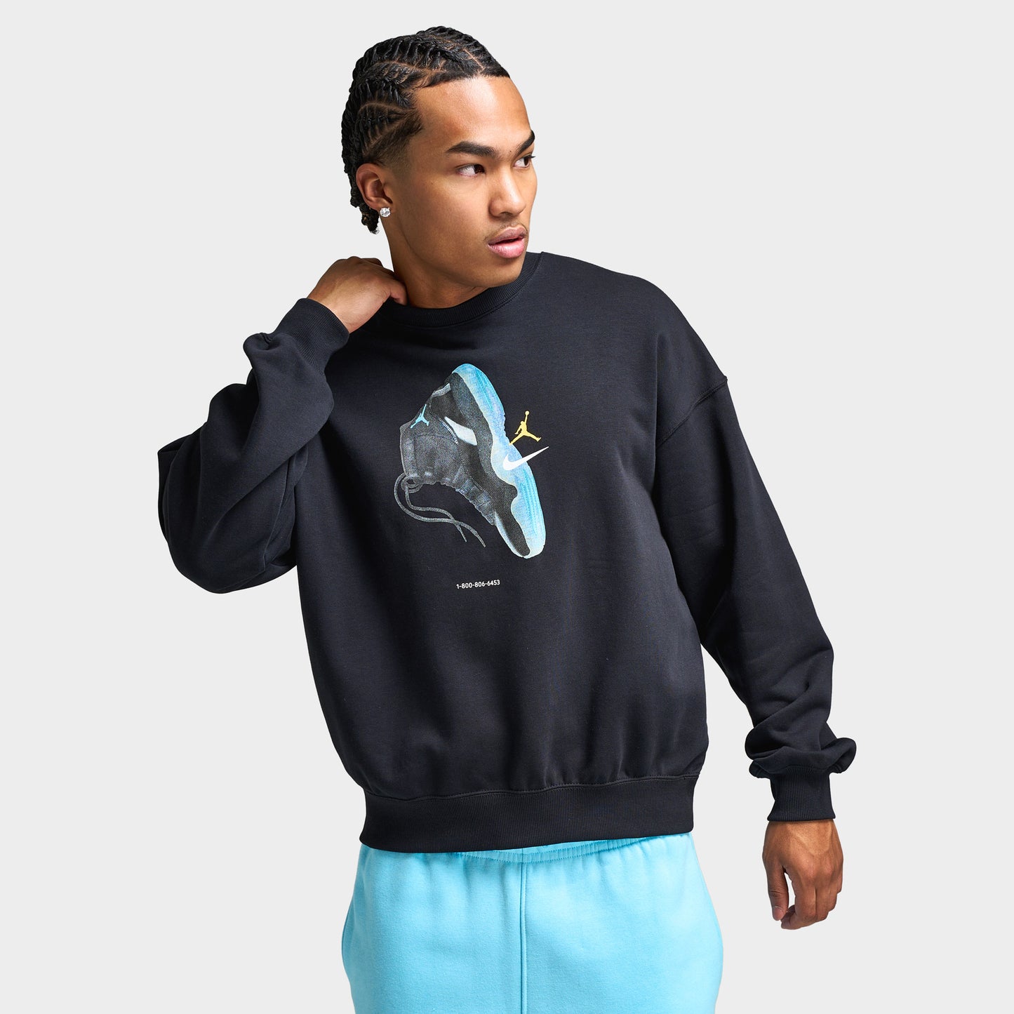 Jordan Brooklyn Fleece Crew / Black