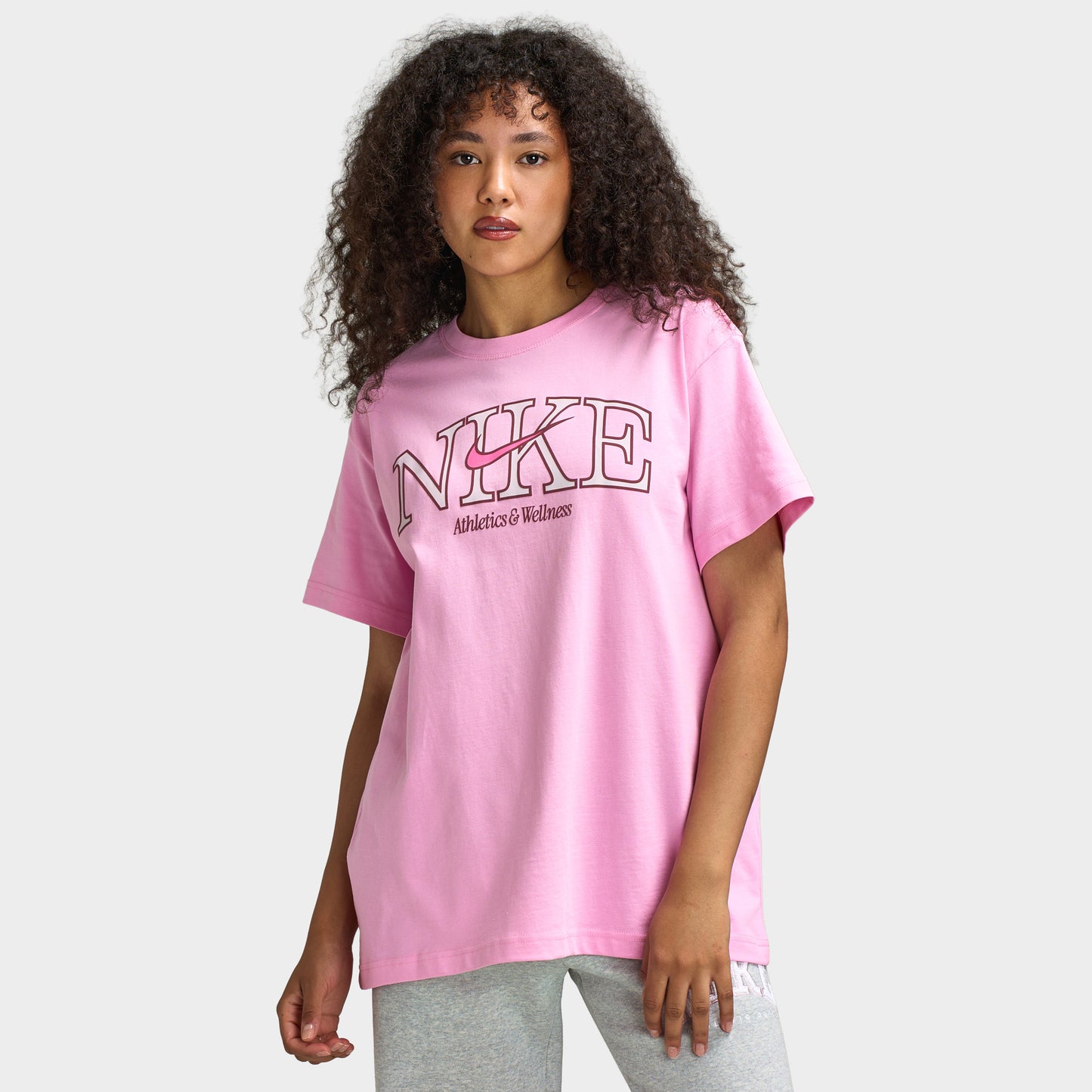 Nike Sportswear Femmes T-shirt Surdimensionné Classique  / Rose Montée