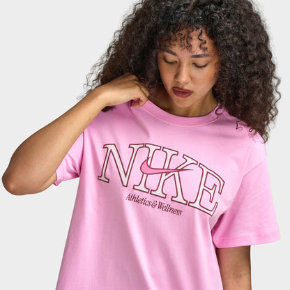 Nike Sportswear Femmes T-shirt Surdimensionné Classique  / Rose Montée