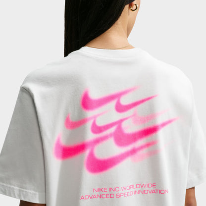 Nike Sportswear Classique Femmes T-shirt Coupe Carrée /Blanc Sommet