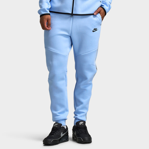 nike tech fleece blue and white joggers