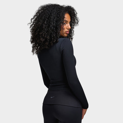 Nike One Femmes Veste ajustée Dri Fit Fullzip Noir / Blanc