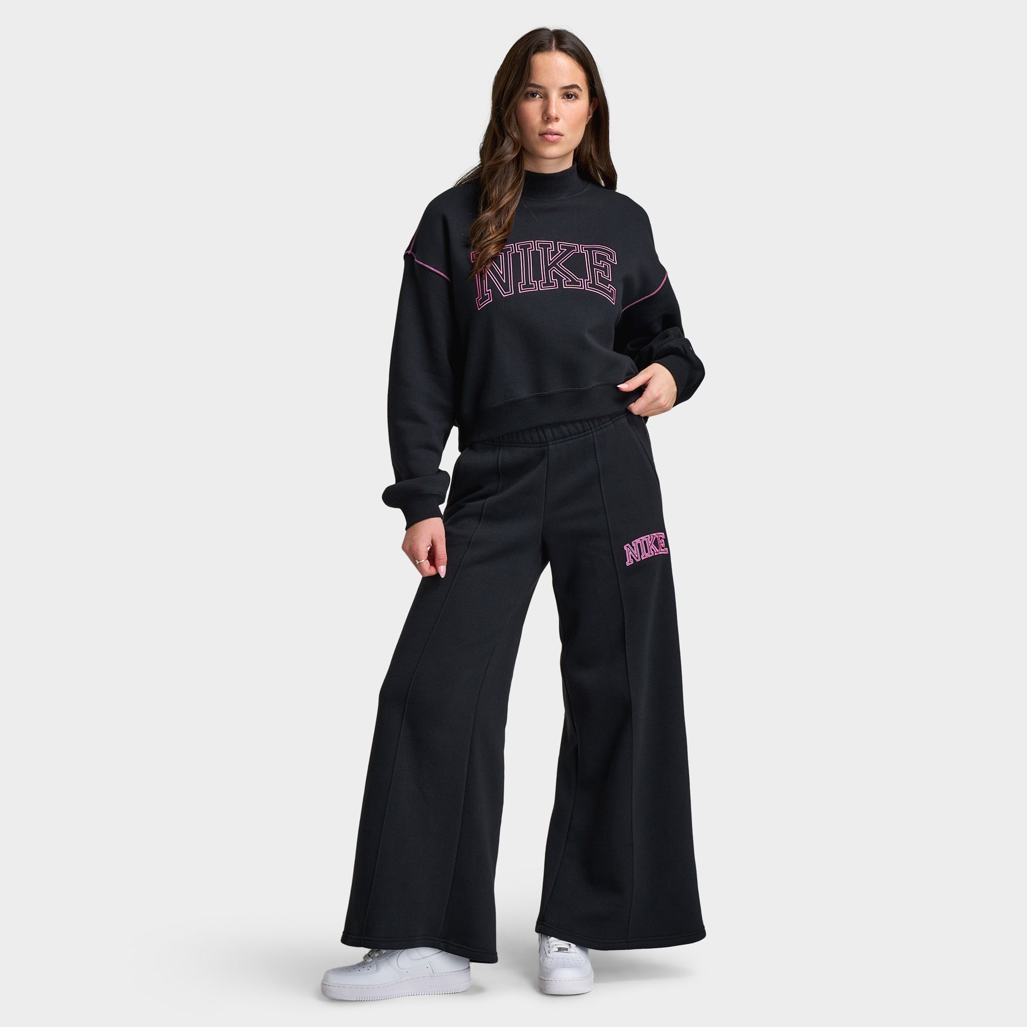 Nike Sportswear Women's Phoenix Fleece Logo Wide Leg / Black – JD