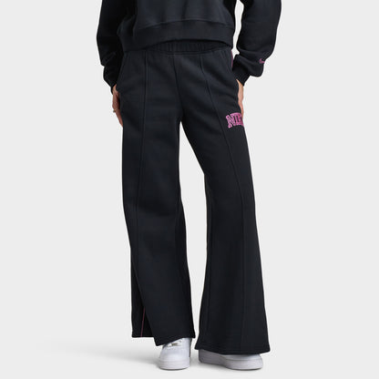 Nike Sportswear Women's Phoenix Fleece Logo Wide Leg / Black