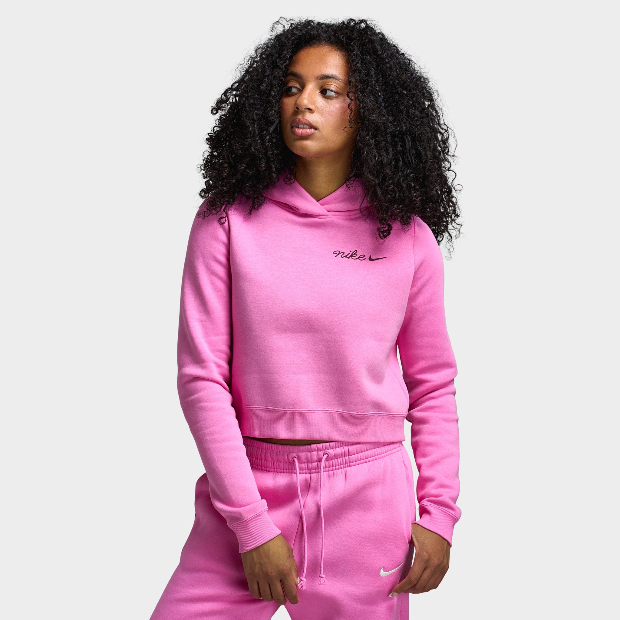 Nike Sportswear Phoenix Fleece Shrunken Hoodie / Playful Pink – JD