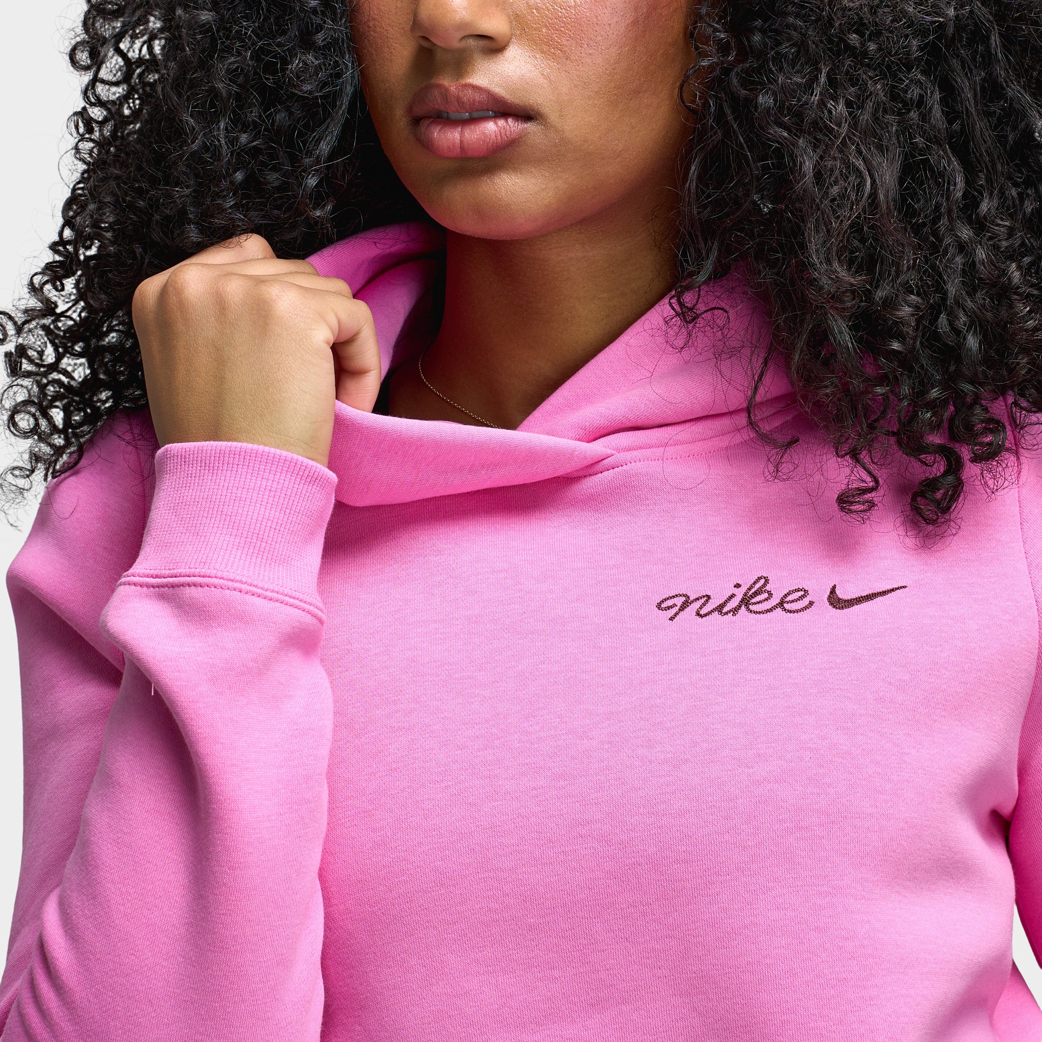 Nike Sportswear Phoenix Fleece Shrunken Hoodie / Playful Pink – JD