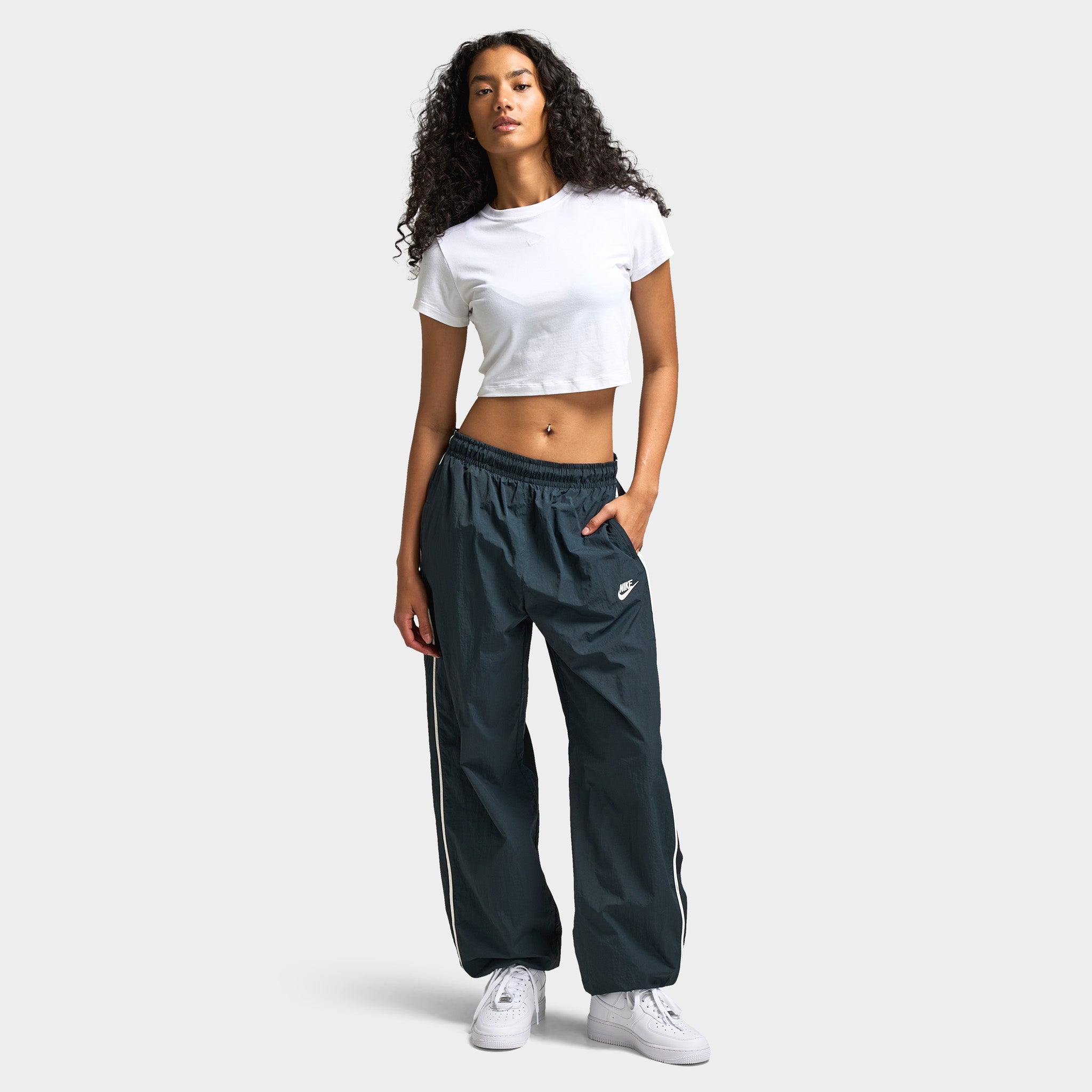 Keiju 着用 Lamersphere Nylon Track Pants S Nike Sportswear Women's WR Woven Pants Speed Seaweed / Sail – JD