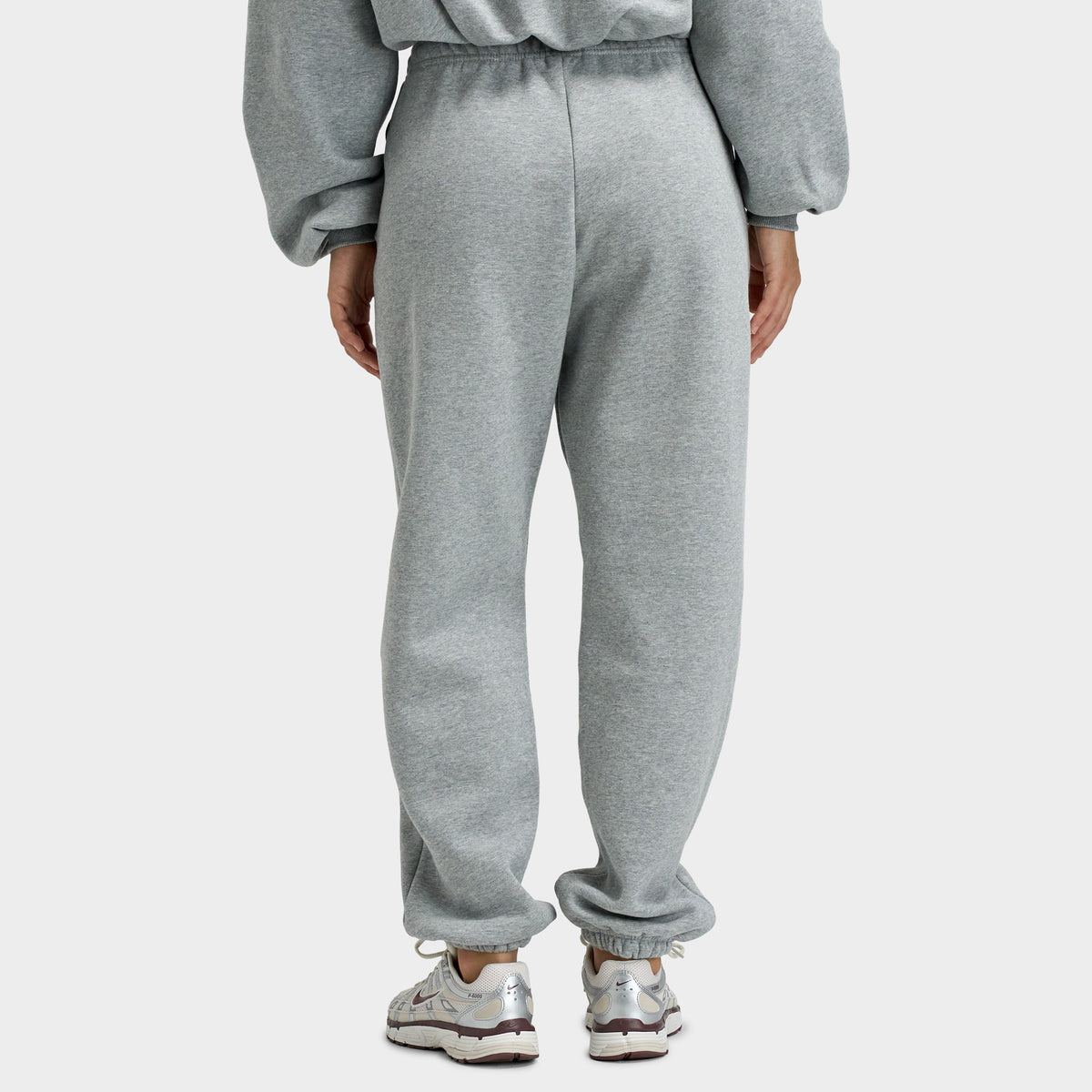 Nike Femme Studio Polaire Pantalon à revers taille haute surdimensionné à revers Gris chiné foncé / Voile