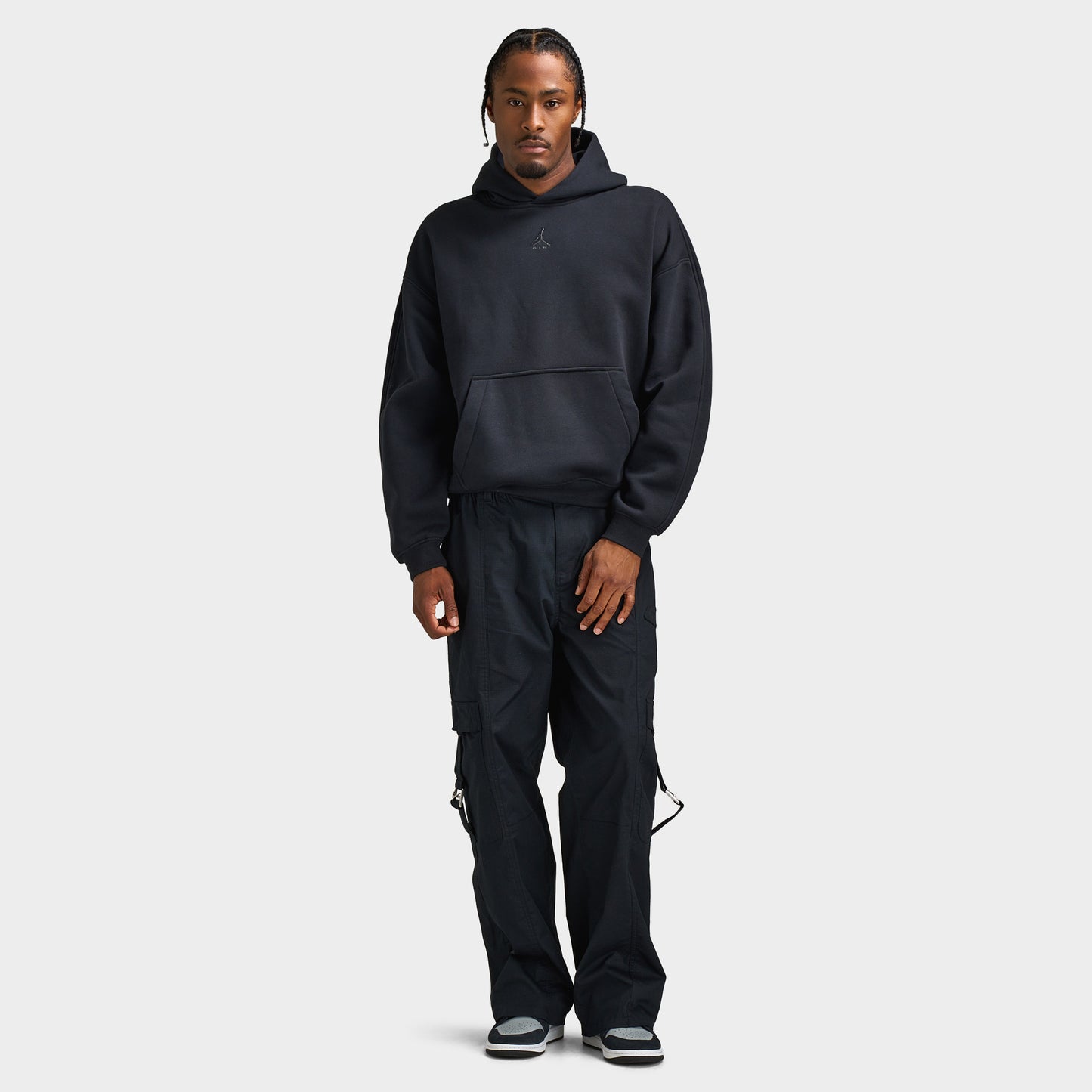 Jordan Brooklyn Oversized Fleece Hoodie / Black