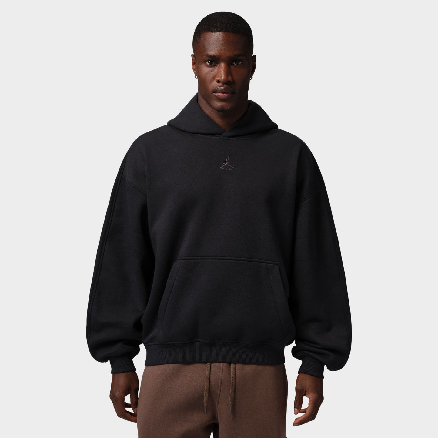 Jordan Brooklyn Oversized Fleece Hoodie / Black
