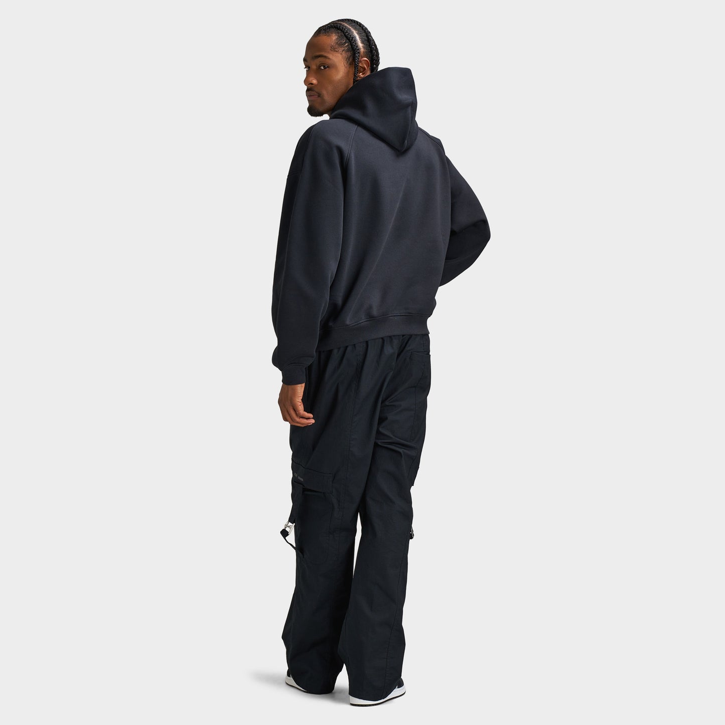 Jordan Brooklyn Oversized Fleece Hoodie / Black