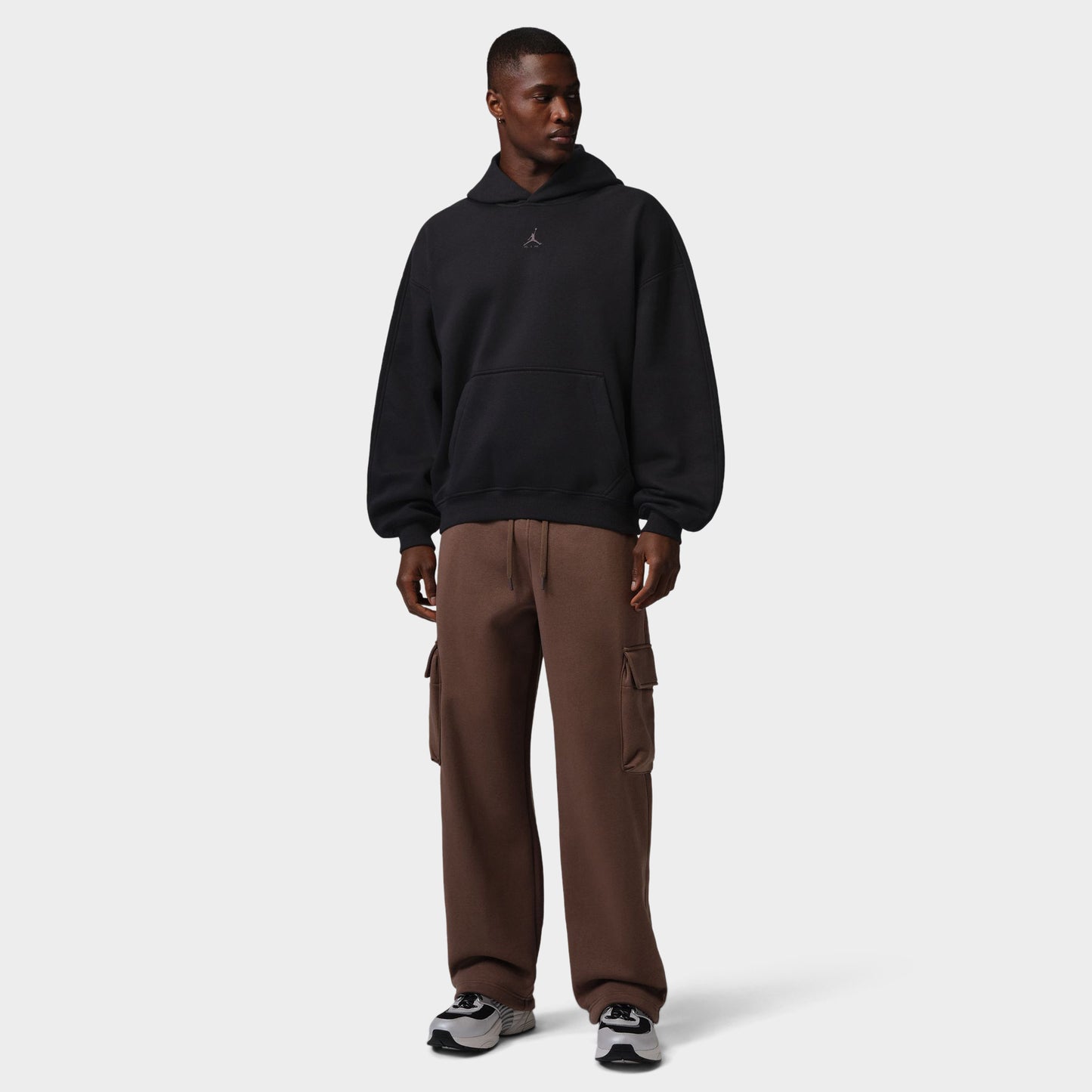 Jordan Brooklyn Oversized Fleece Hoodie / Black