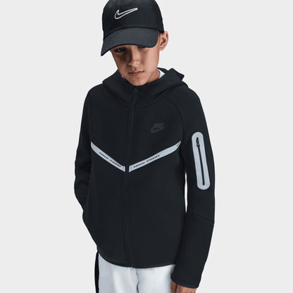 Nike Sportswear Juniors' Tech Fleece Full Zip Reflect Black / Black