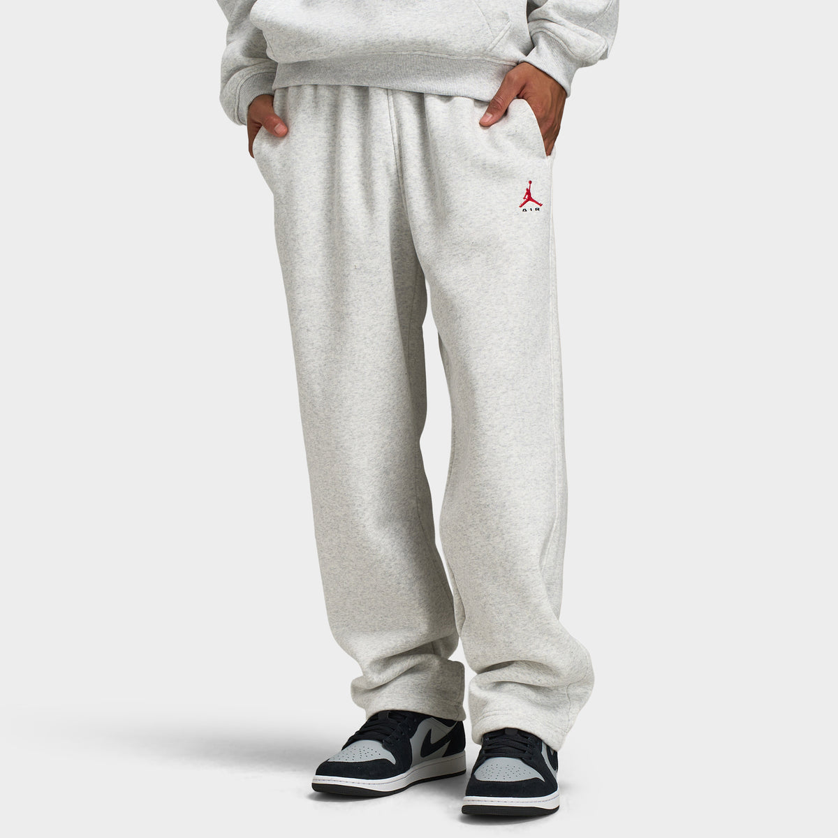 Jordan Brooklyn Fleece Open Hem Pants / Neutral Grey