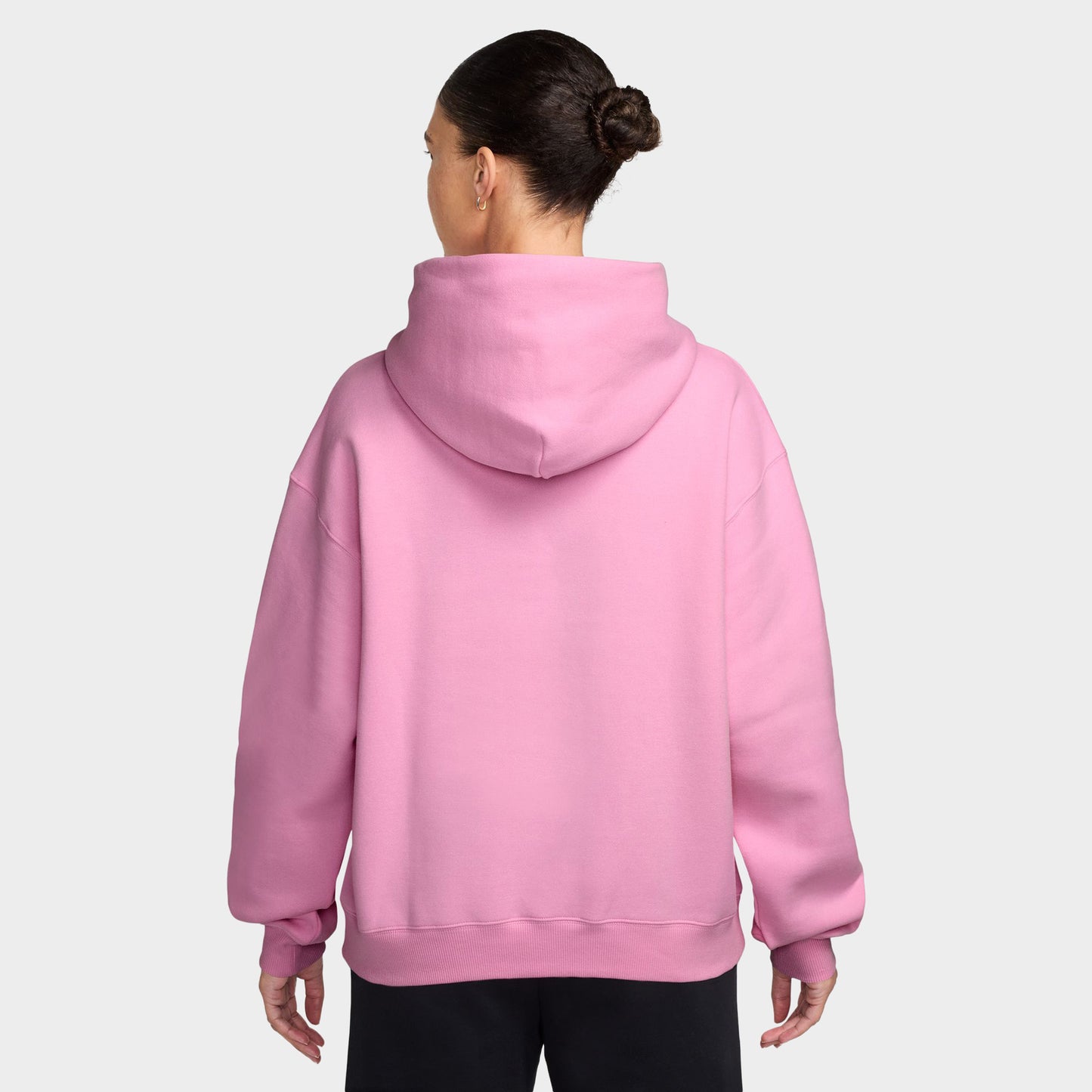 Nike Femmes Studio Chandail à capuche Surdimensionné Rose Monté / Rose Fumé