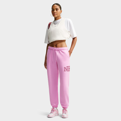 Nike Women's Studio Fleece Classic Fit Pant Pink Rise / Pink Smoke