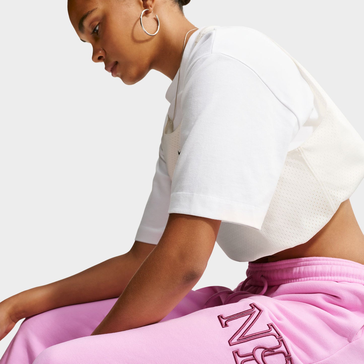 Nike Women's Studio Fleece Classic Fit Pant Pink Rise / Pink Smoke