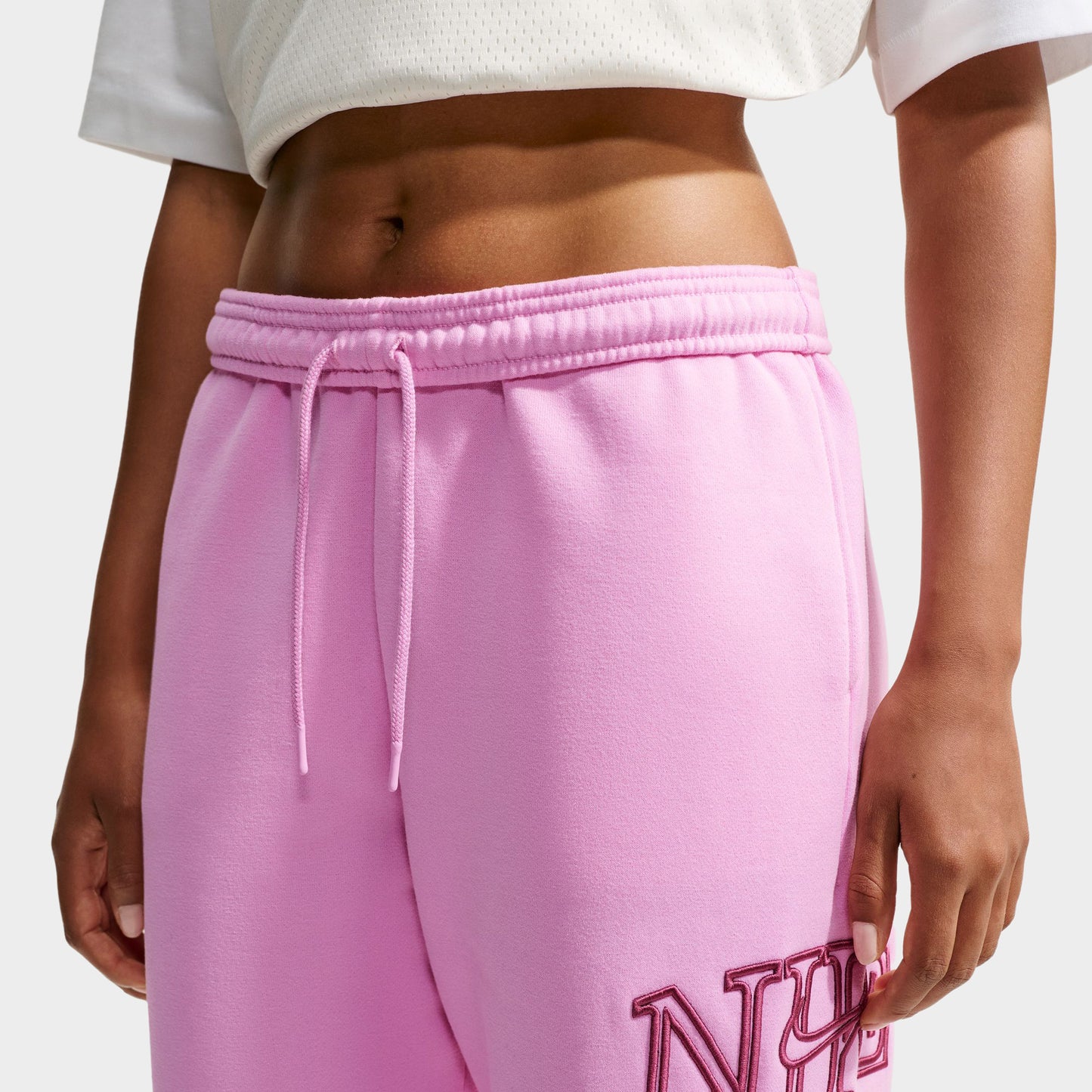 Nike Women's Studio Fleece Classic Fit Pant Pink Rise / Pink Smoke