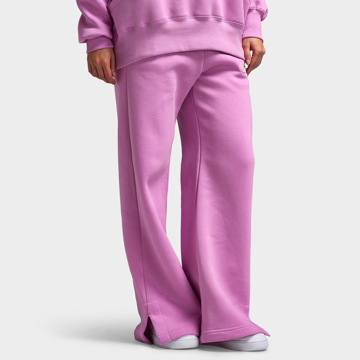Nike Sportswear Women's Highrise Logo Wide Leg Pant Light Magenta / Pink Foam