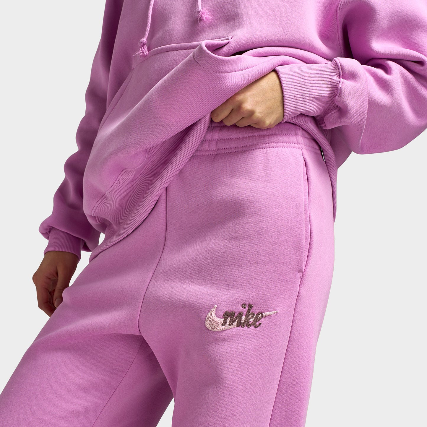 Nike Sportswear Women's Highrise Logo Wide Leg Pant Light Magenta / Pink Foam