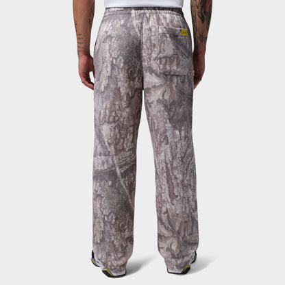 Jordan Brooklyn Realtree Pantalon Polaire à ourlet ouvert Blanc / Citron vif