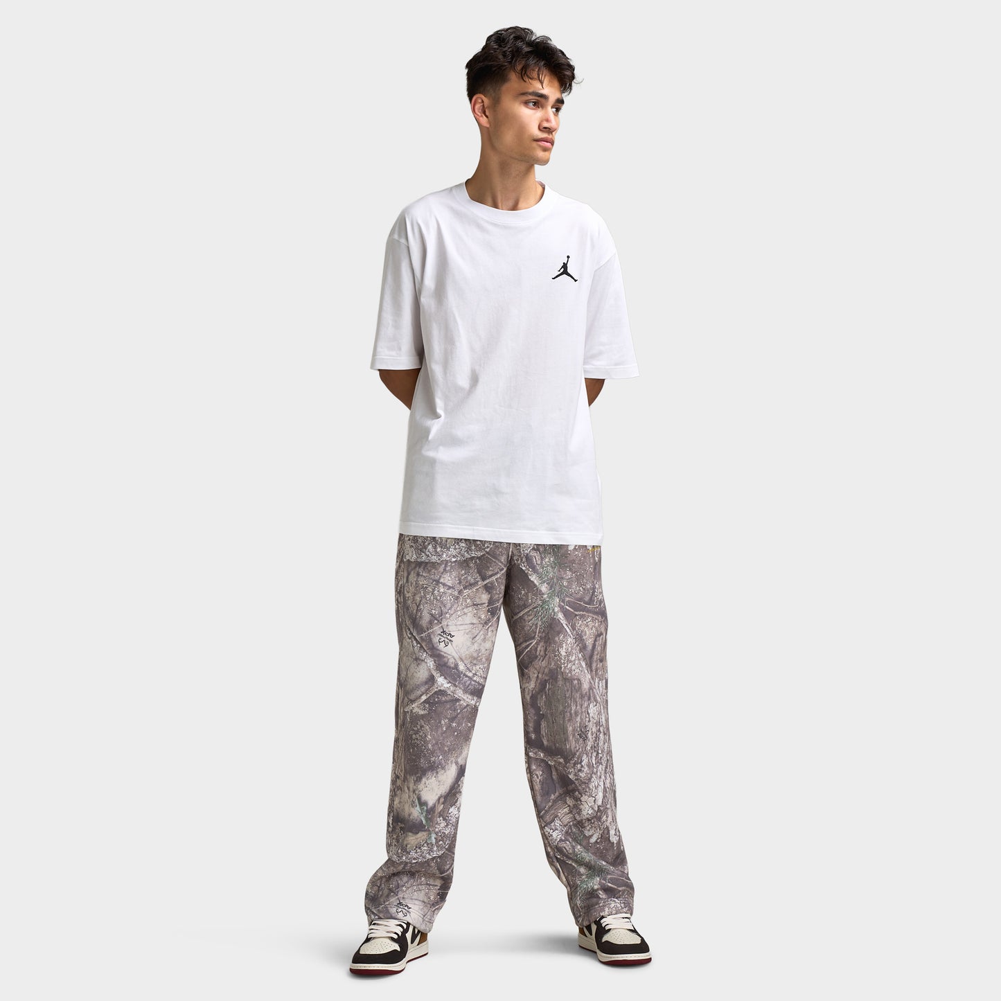 Jordan Brooklyn Realtree Fleece Open Hem Pants White / Brigh Citron