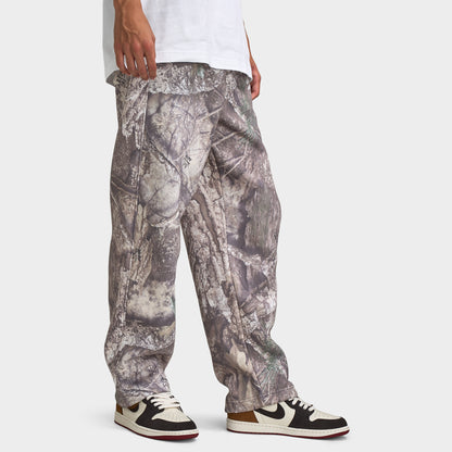 Jordan Brooklyn Realtree Fleece Open Hem Pants White / Brigh Citron