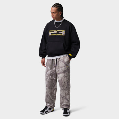 Jordan Brooklyn Realtree Pantalon Polaire à ourlet ouvert Blanc / Citron vif