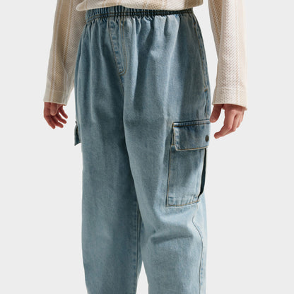 Nike Sportswear Junior Pantalon cargo en denim / Bleu armure clair