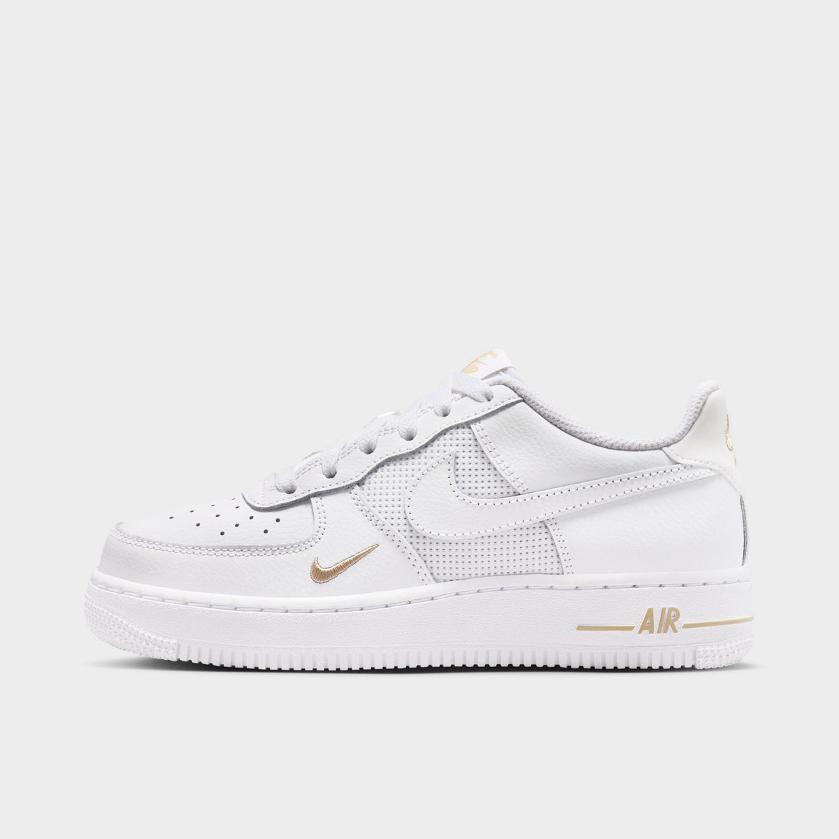 Nike Air Force 1 GS White / Desert Khaki - Metallic Silver – JD Sports