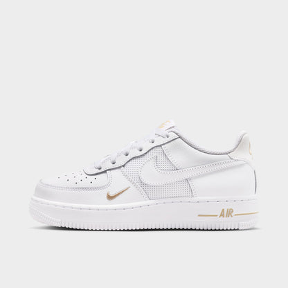 Nike Air Force 1 GS White / Desert Khaki - Metallic Silver