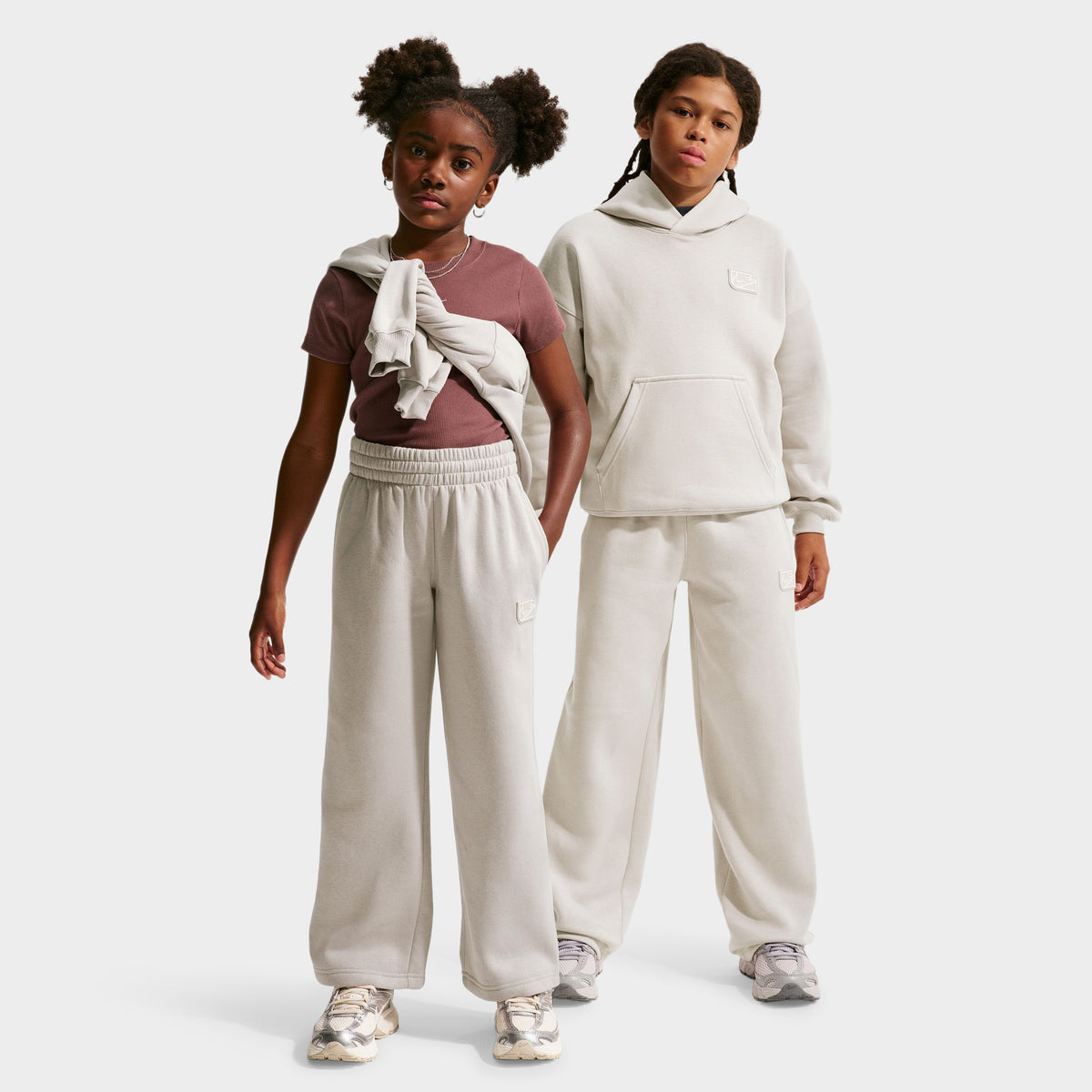 Nike Juniors' Club Fleece Open Hem Pants / Moon Particle