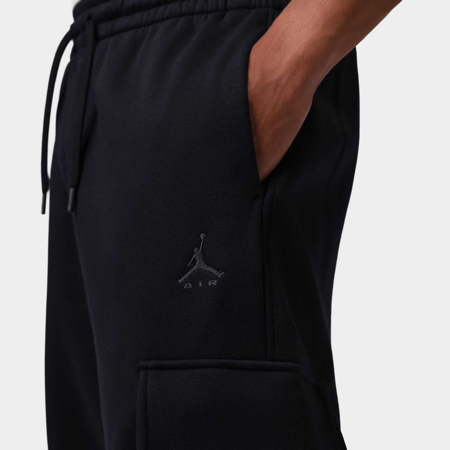Jordan Brooklyn Oversized Fleece Cargo Pants / Black