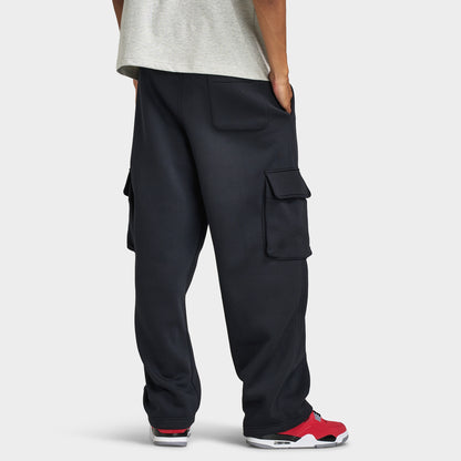 Jordan Brooklyn Oversized Fleece Cargo Pants / Black