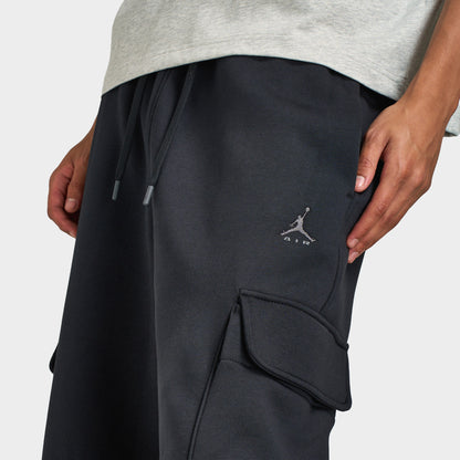 Jordan Brooklyn Oversized Fleece Cargo Pants / Black