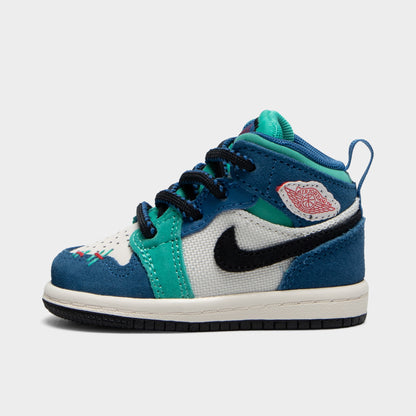 Jordan 1 Mid TD Chalk / University Red - True Blue