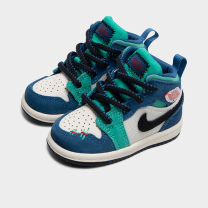 Jordan 1 Mid TD Chalk / University Red - True Blue