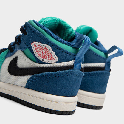 Jordan 1 Mid TD Chalk / University Red - True Blue