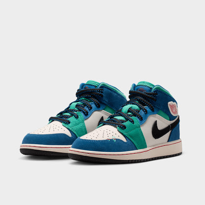 Jordan 1 Mid SE GS Chalk / University Red - True Blue