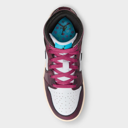 Jordan 1 Mid SE GS Betterave Sucrée / Rose du Désert - Noir Cassé