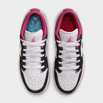 Jordan 1 Low SE GS Off Noir / Desert Pink- White