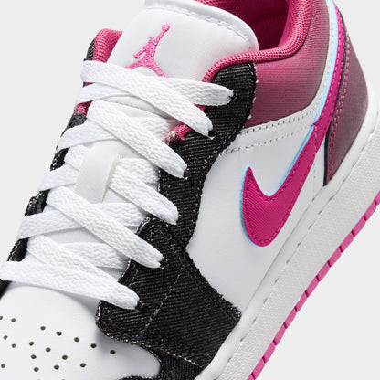 Jordan 1 Low SE GS Off Noir / Desert Pink- White