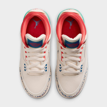 Jordan 3 Retro GS Chalk / Track Red - True Blue
