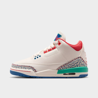 Jordan 3 Retro GS Chalk / Track Red - True Blue