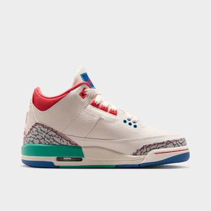 Jordan 3 Retro GS Chalk / Track Red - True Blue