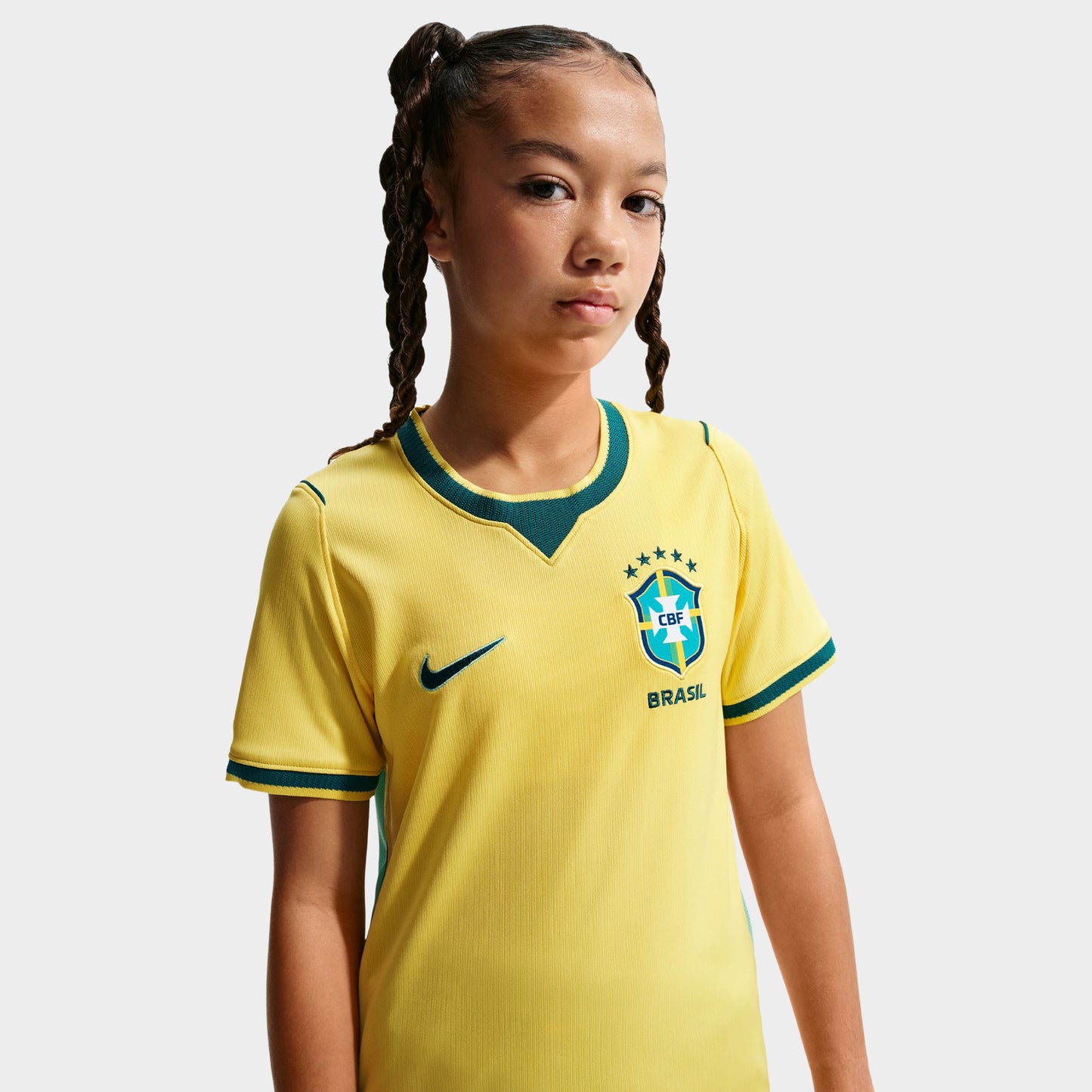 Nike Juniors' Brazil Home Jersey / Yellow