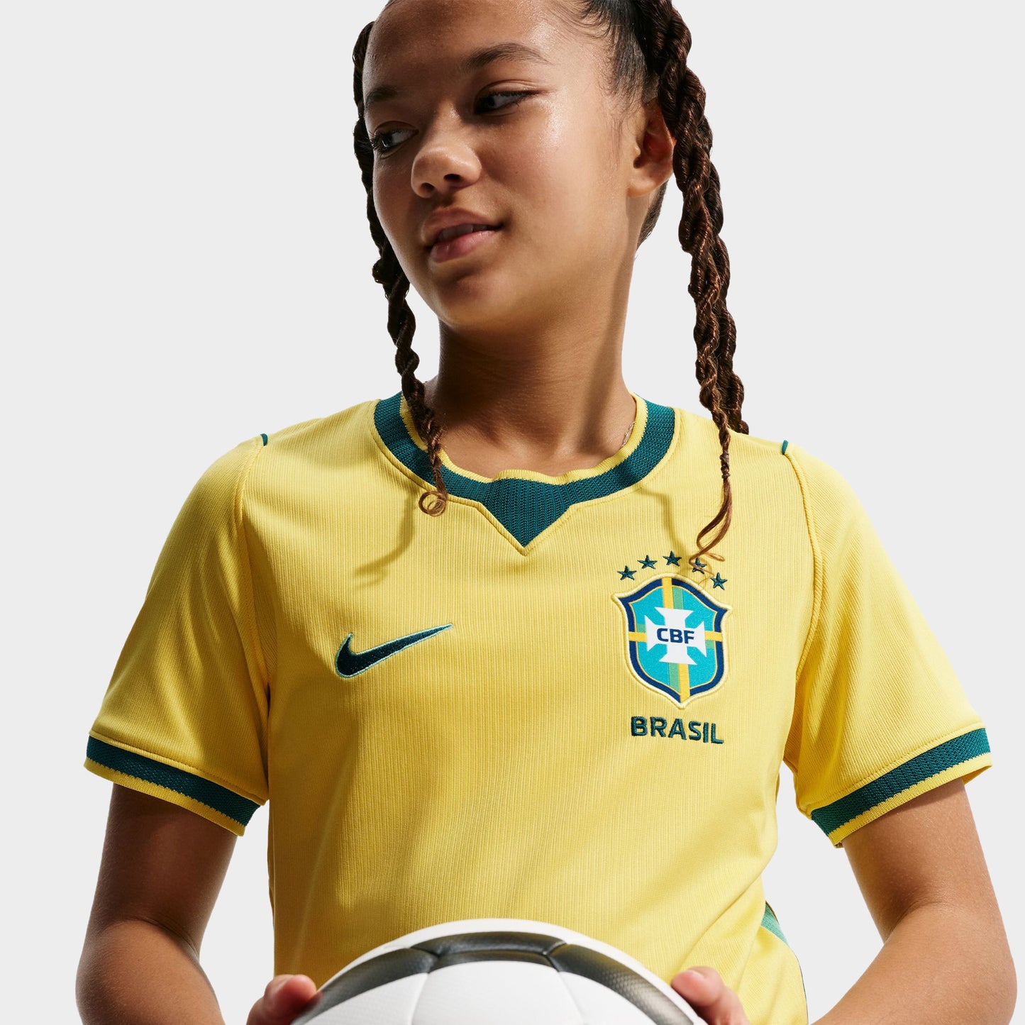 Nike Juniors' Brazil Home Jersey / Yellow