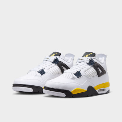 Jordan 4 Retro White / Tour Yellow - Dark Blue Grey