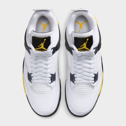 Jordan 4 Retro White / Tour Yellow - Dark Blue Grey